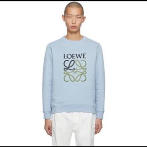 Loewe Blue Embroidered Anagram Sweatshirt